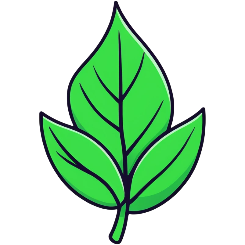 text document with a leaf watermark emoji