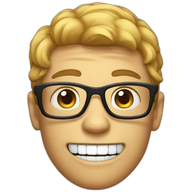 nerd with big teeth emoji
