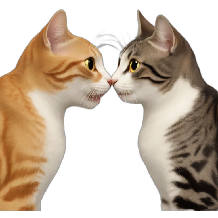 Two cats kissing emoji