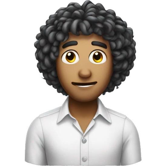 An ant wearing a wig  emoji