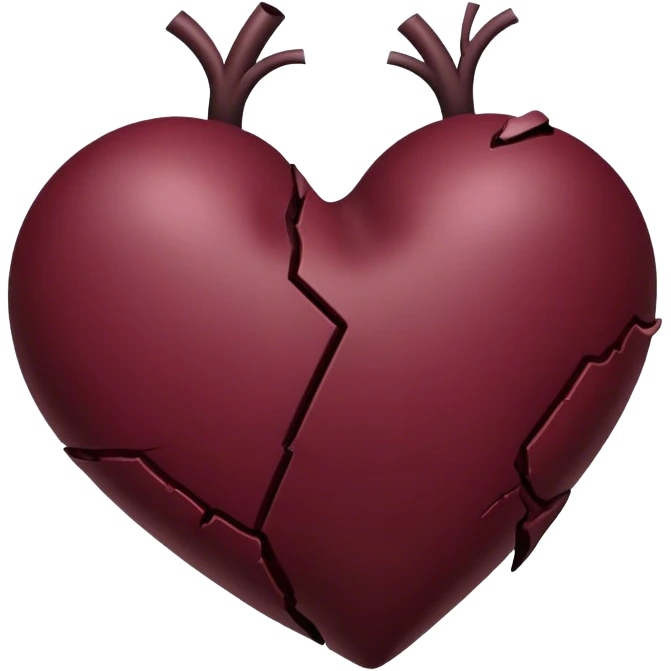 dark Burgundy broken heart emoji