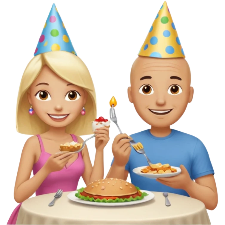 Bald Man eating out a blonde women emoji