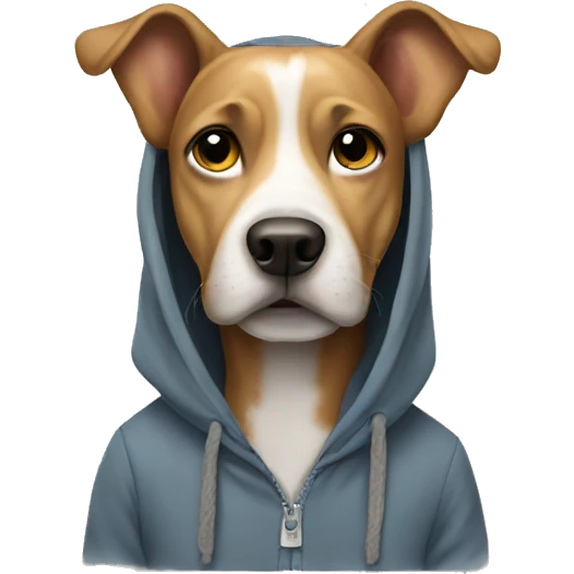 dog wearing hoodie emoji