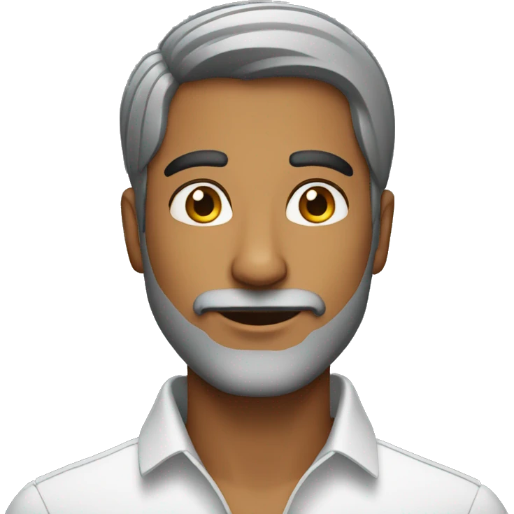  Indian guy with stubble beard  emoji