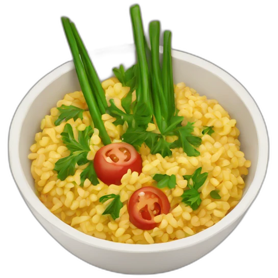 A taboulehh in a bowl emoji