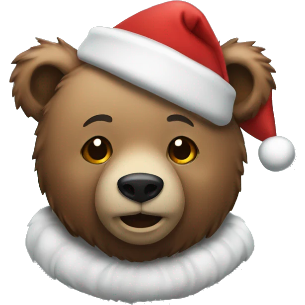 Bear christmas emoji
