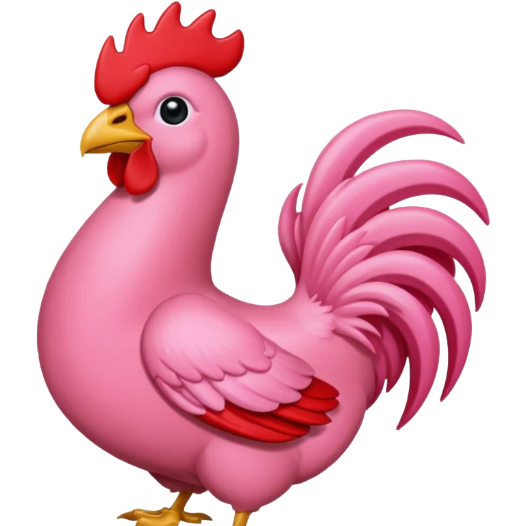 Gallo rosado emoji