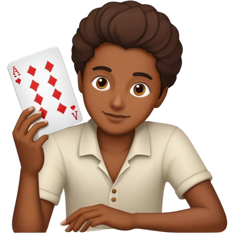 Caca qui joue au carte emoji