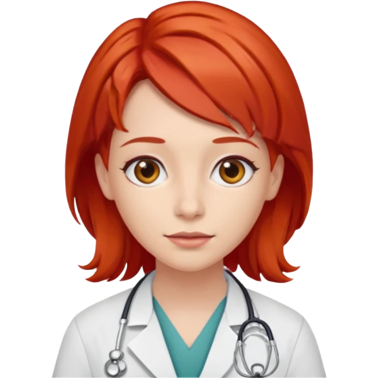 doctor with redhairclips  emoji