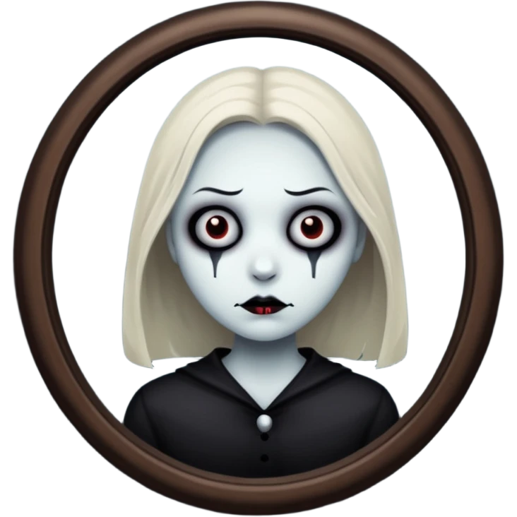 Spooky killer on mirror behind me emoji