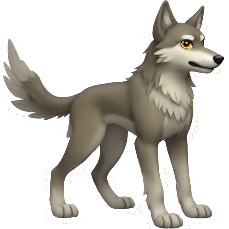 Winged Wolf full body emoji