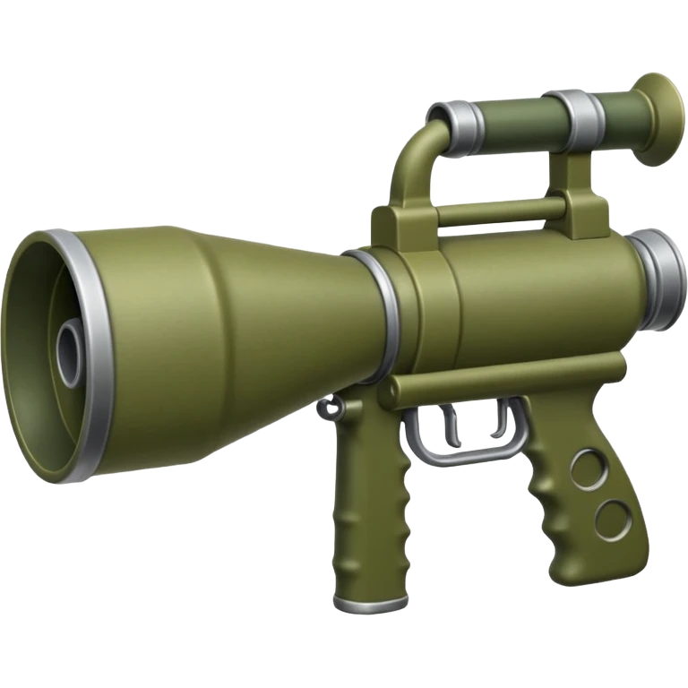 olive colored two-handled bazooka emoji