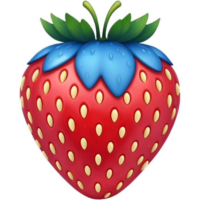 Blue strawberry  emoji