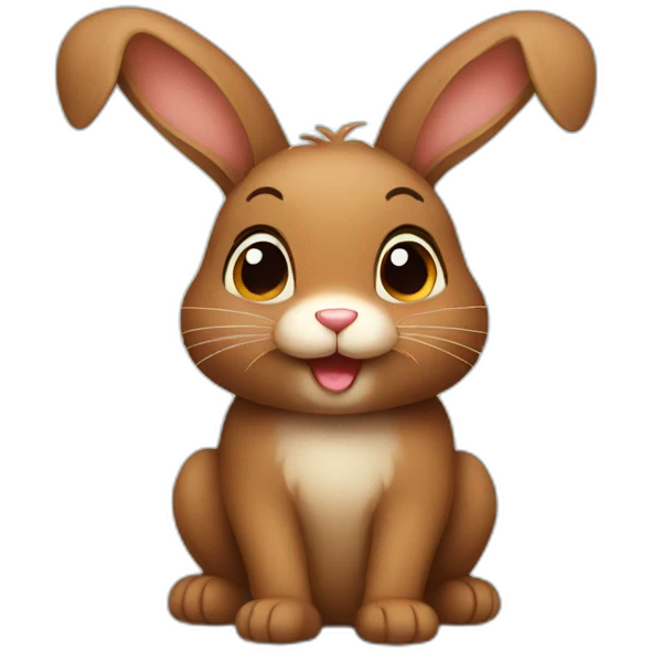 cute brown bunny emoji