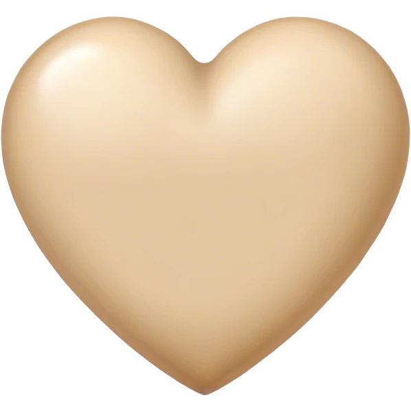 Beige heart emoji