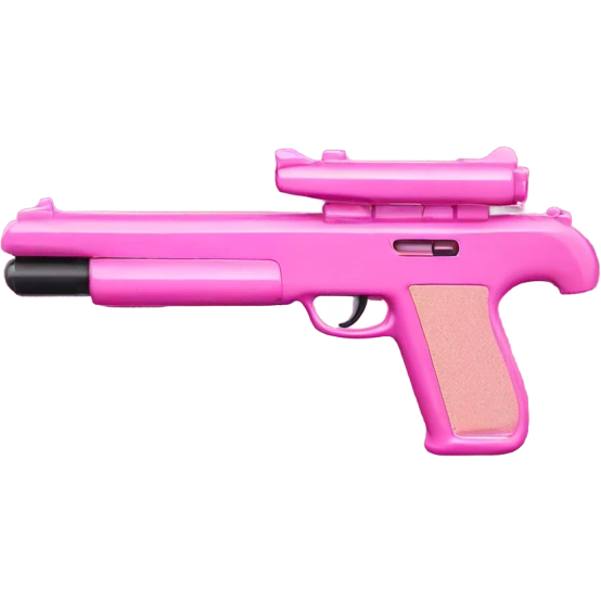 Pink gun with bow emoji