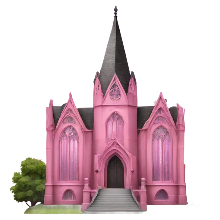 Pink gothic architecture emoji