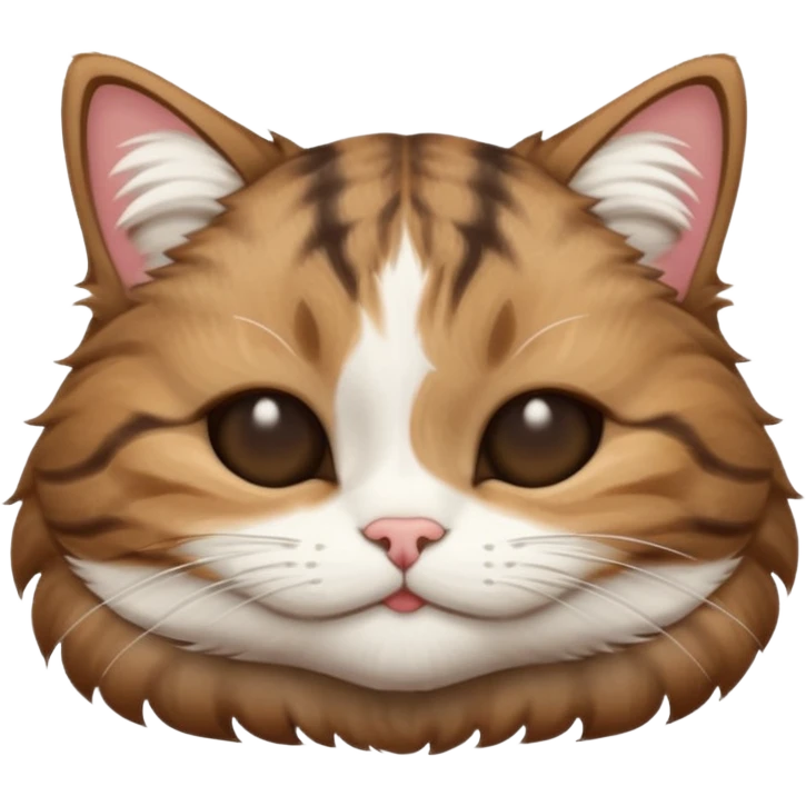 dark brown tabby and white cat upside down with eyes closed emoji