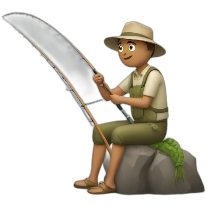 man fishing emoji