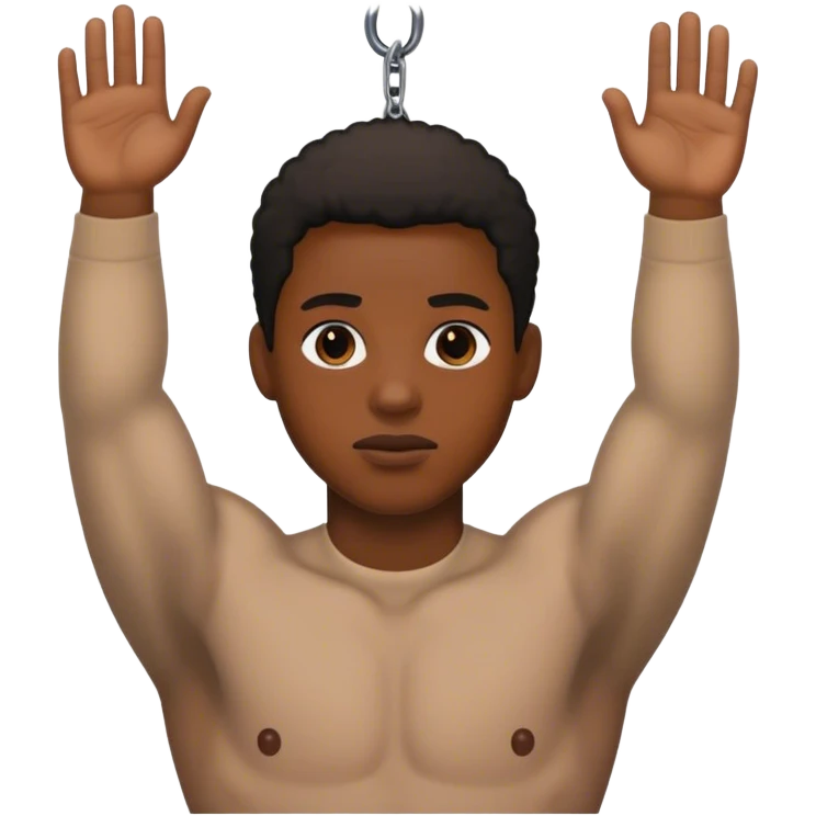 Black person hanging emoji