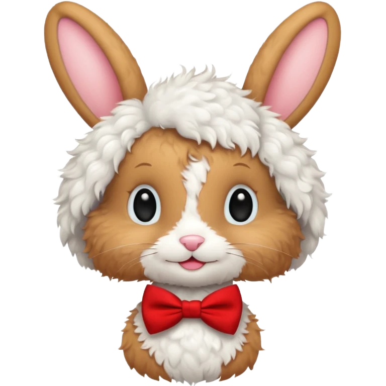 curly bunny with red bowtie emoji