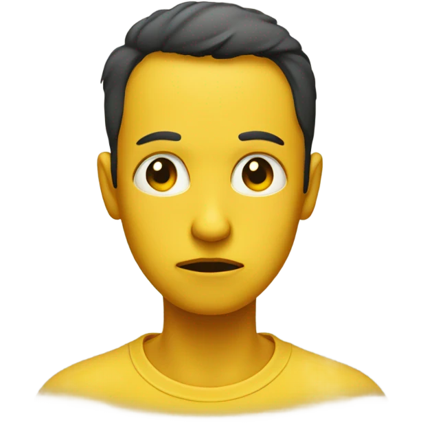 Eyes by side judging serious expression on jellow circle dot like and amoyi and pressed together lips serious  emoji