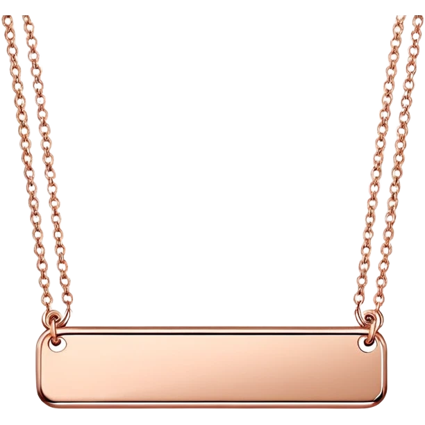 Rose gold horizontal bar necklace  emoji