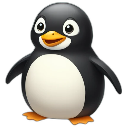 Cute little Chubby Penguin   emoji