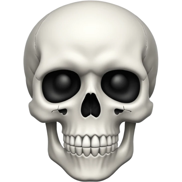 Skull black and white in a any text emoji