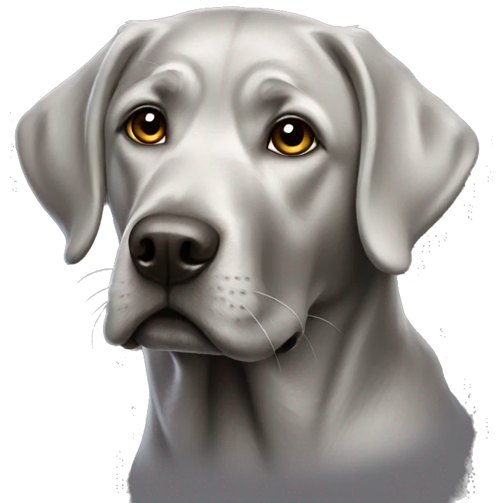 Silver Labrador  emoji