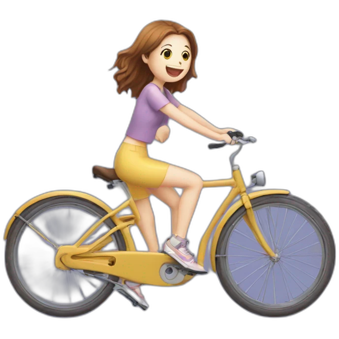 Sulli maria fait du vélo emoji