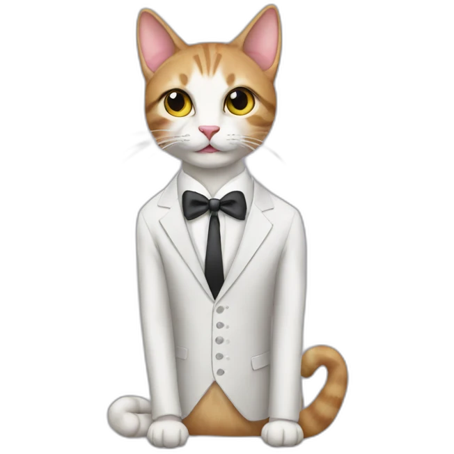 cat in a wedding suit emoji