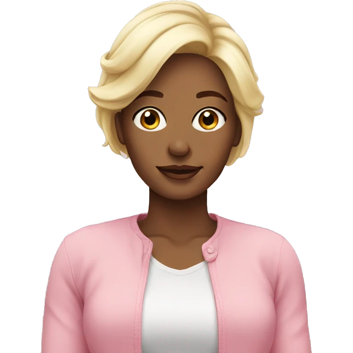 Mum life blonde pretty pink emoji
