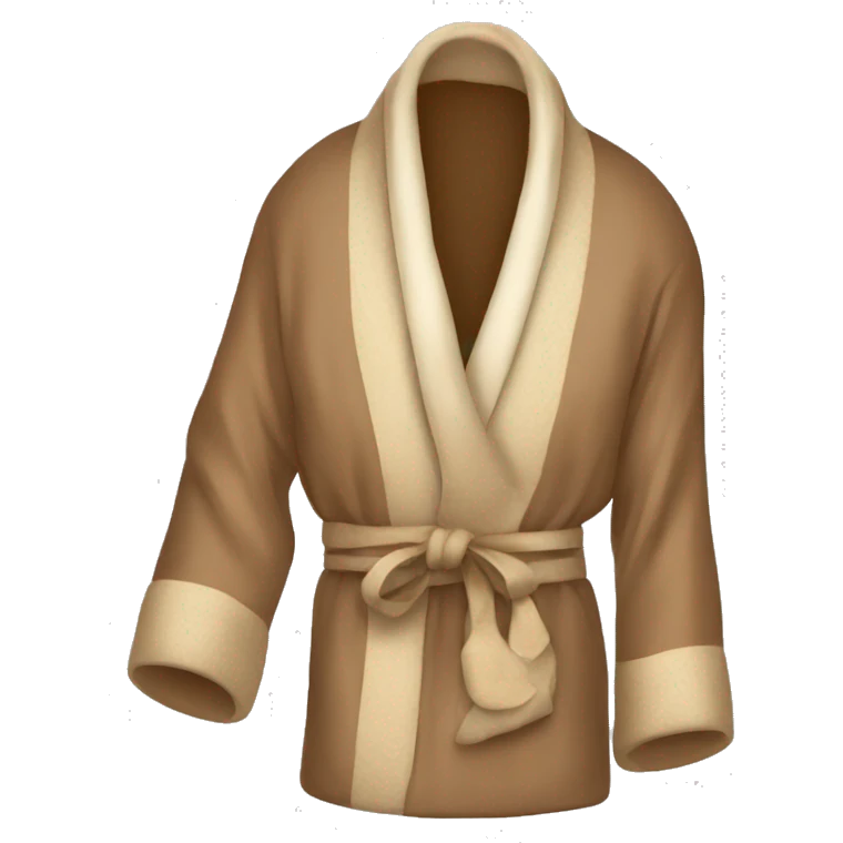 Brown silk slippers and robe emoji