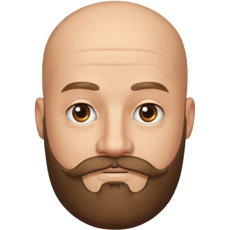 bald man with beard and mustache emoji