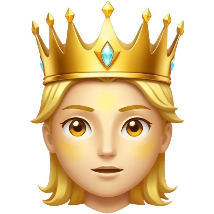 godlike character with a glowing crown, golden aura, powerful energy emoji