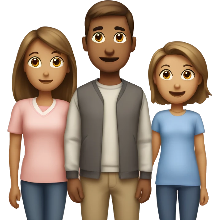 a family of 1 mum, an oldest sister, middle child brother, and youngest sister emoji