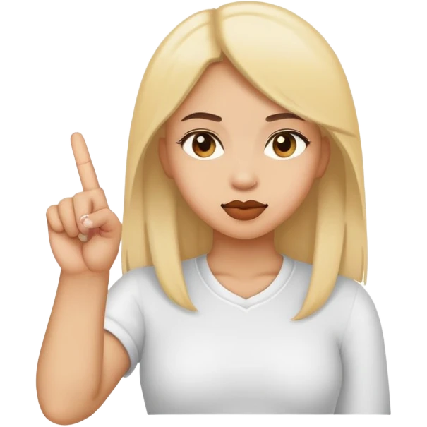 light skin girl middle finger emoji