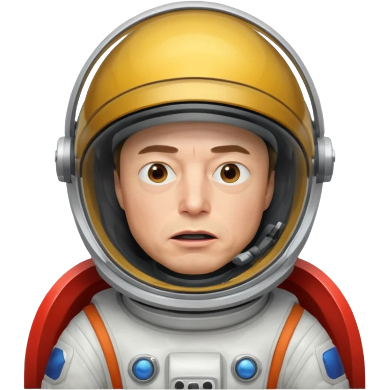 Elon Musk in the space: Angry emoji