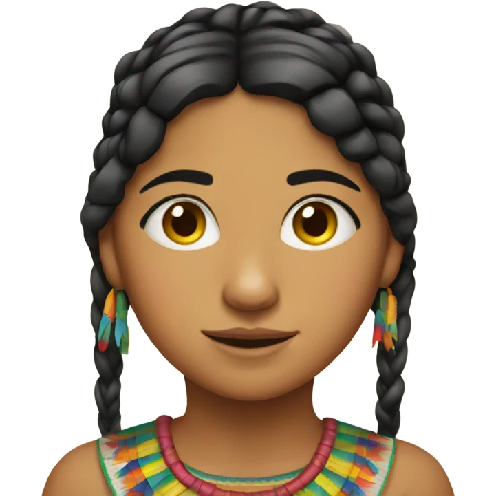 mexican mayan rural young girl emoji