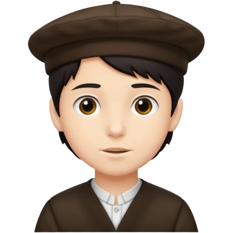 young boy dark hair with yalmulke on emoji