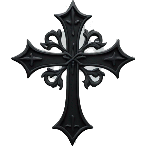 black gothic cross emoji