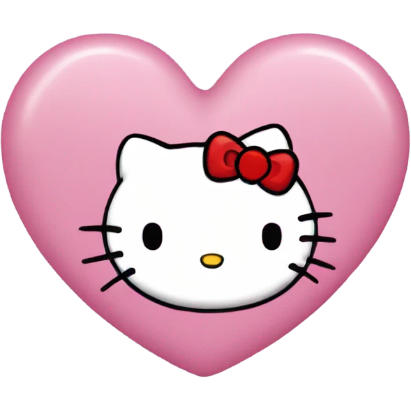 hello kitty heart emoji