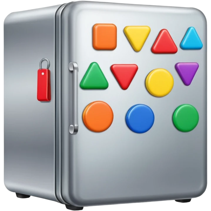 fridge with magnets emoji