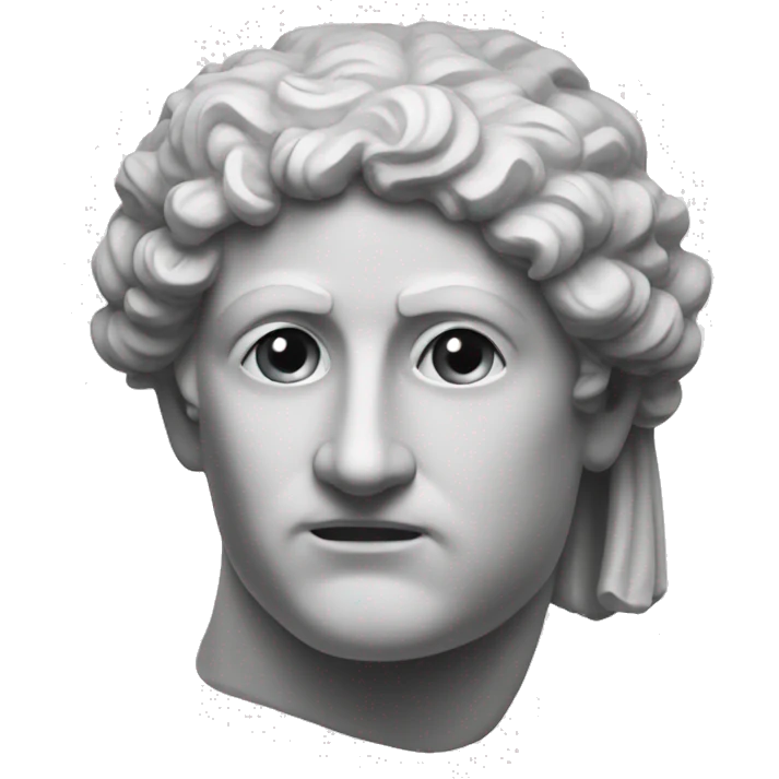 Black and white Greek Statue emoji emoji