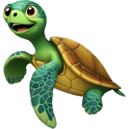 sea turtle riding a surfboard on ocean  emoji