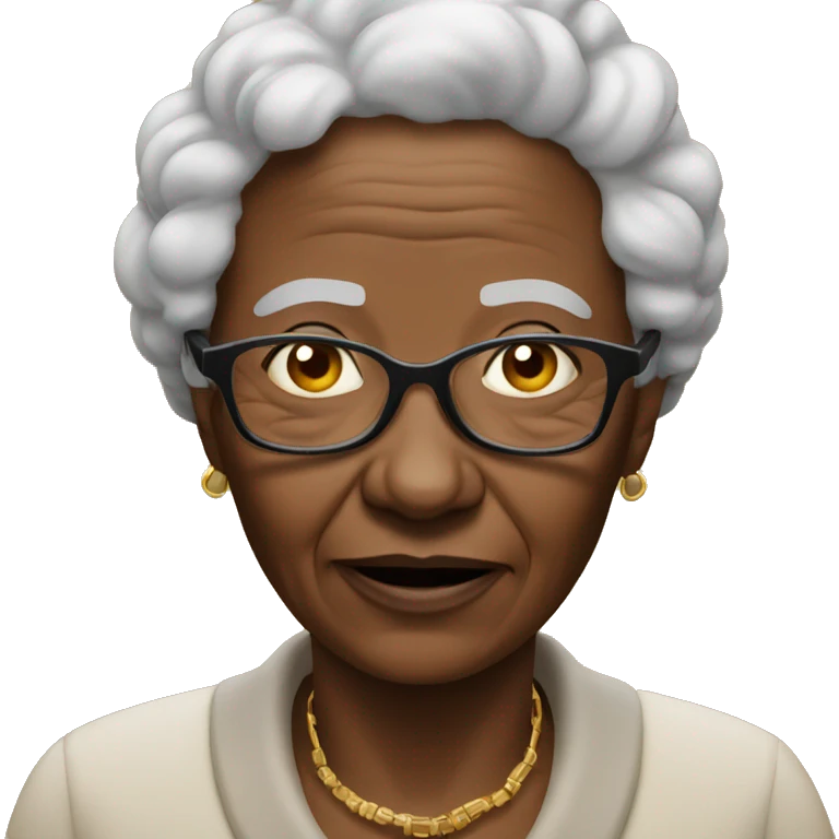 African Hacker grandma emoji
