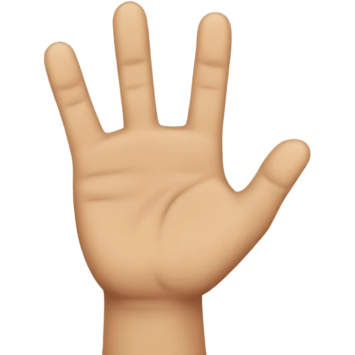 Hands with 4 fingers up and 1 down  emoji