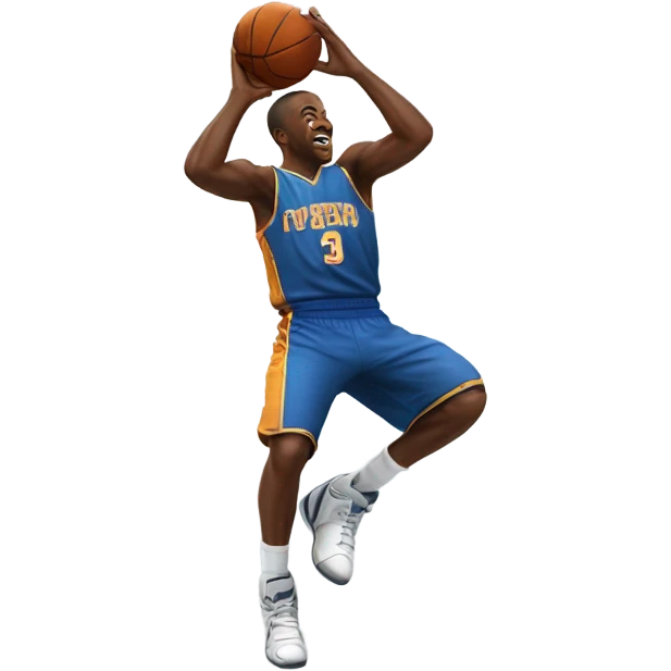 Hyper realistic professional men’s basketball player shooting a jumpshot emoji