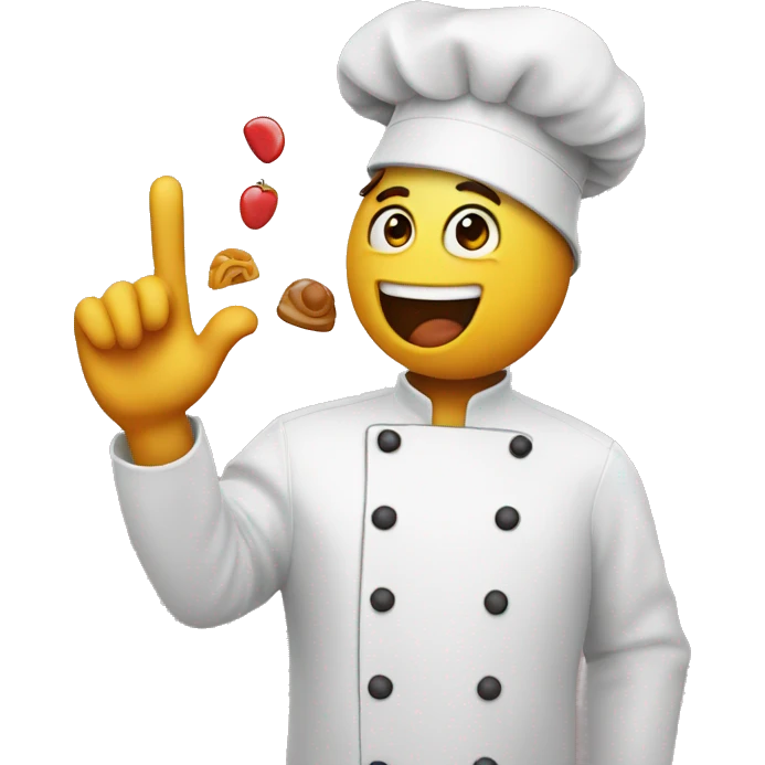 emoji blowing kiss with a chef’s hat  emoji